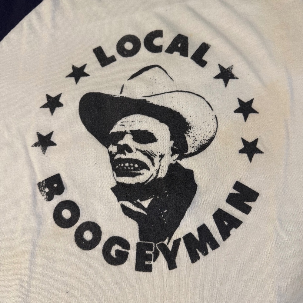 Rare NWOT Local Boogeyman Logo Raglan Mens Medium